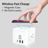 WBM SMART Power Strip Cube, 10A Surge Protector Wireless Charger Station, 2 AC Outlets, 2 USB Ports & Type C Plug